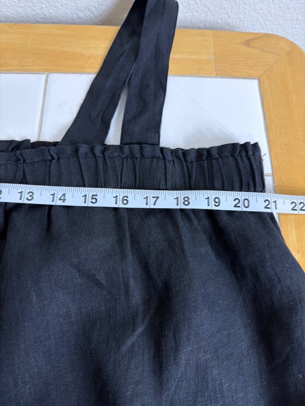 J Crew NWT Black 100% Linen Relaxed Romper XXL Resort Vacation - Picture 8 of 15